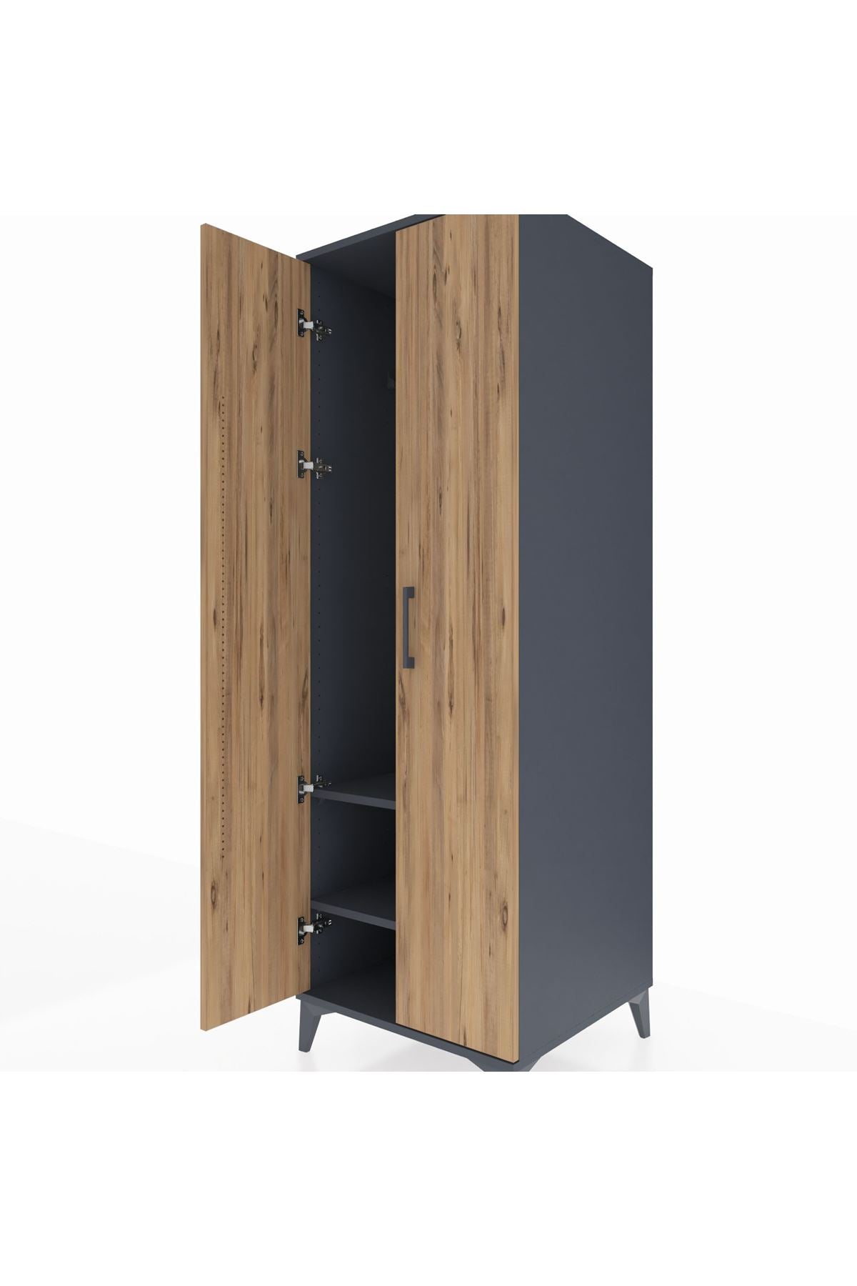 Kronos Dolap 2 Raflı 2 Kapaklı Tek Askılı 60x59x182 - S89M031V6C
