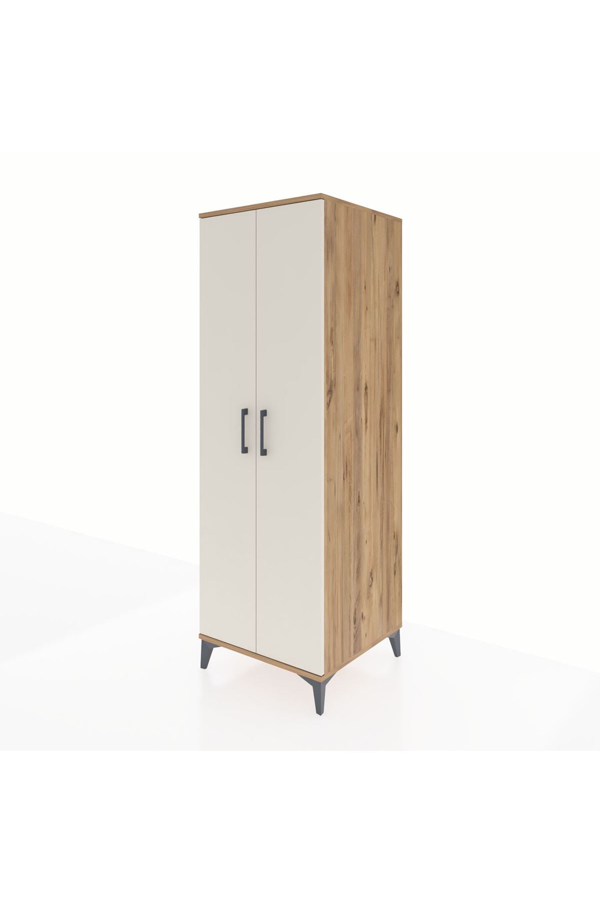 Kronos Dolap 2 Raflı 2 Kapaklı Tek Askılı 60x59x182 - S89M031V7C
