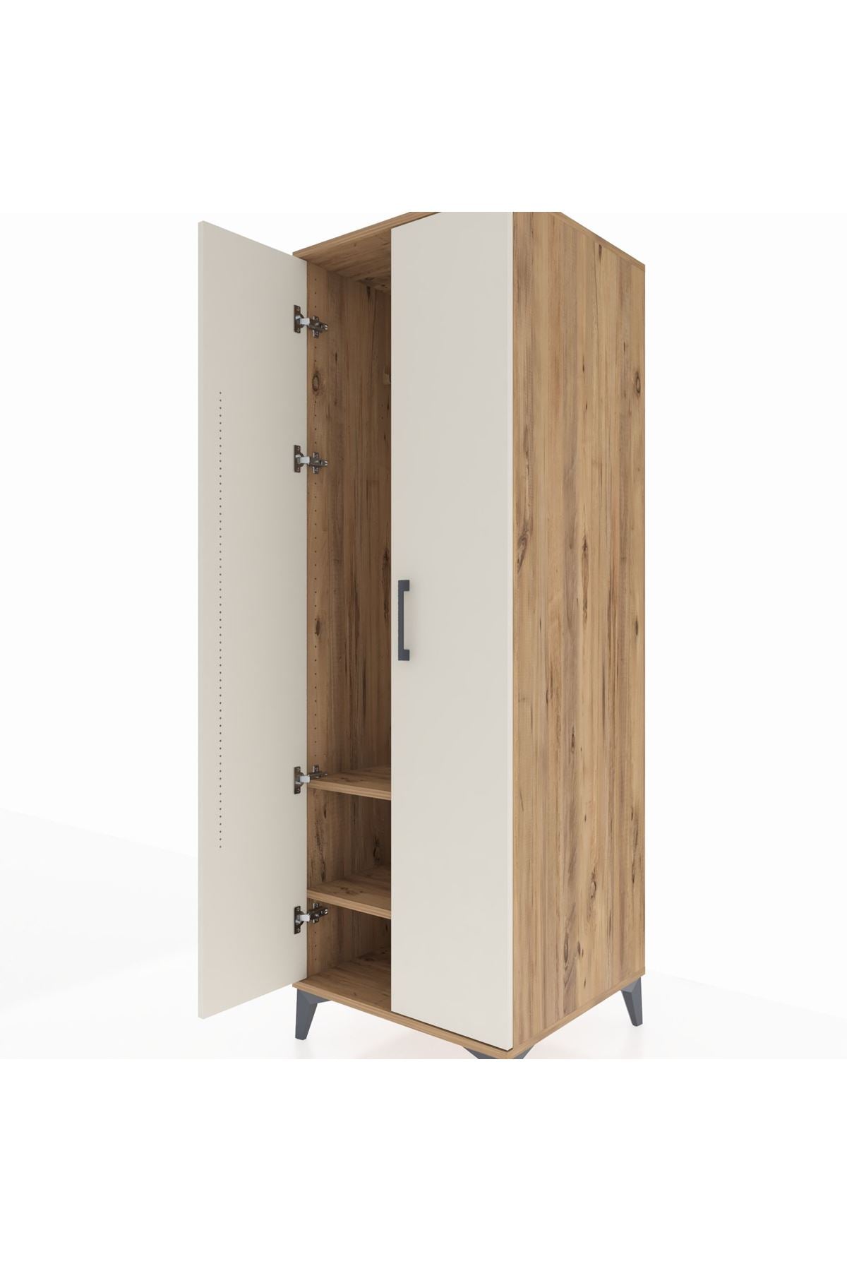 Kronos Dolap 2 Raflı 2 Kapaklı Tek Askılı 60x59x182 - S89M031V7C