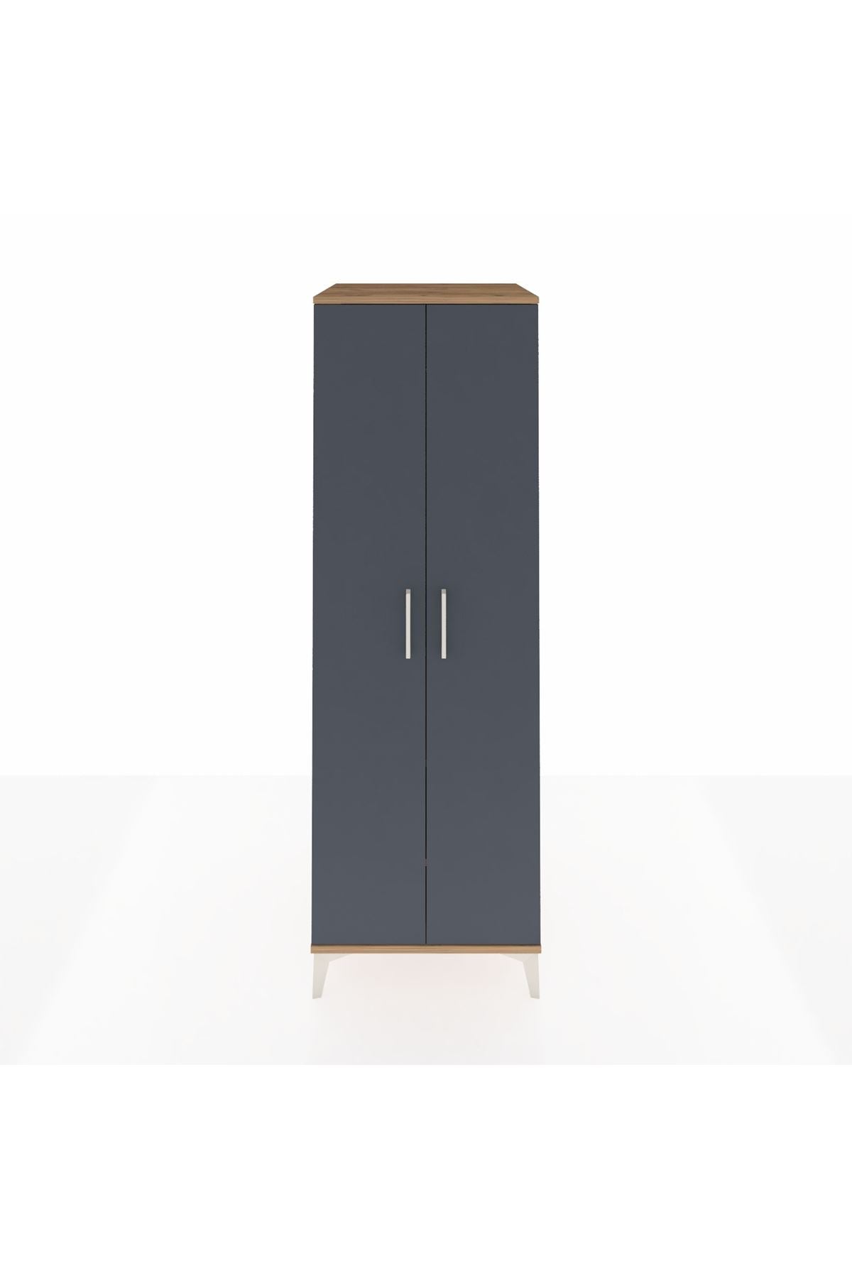 Kronos Dolap 2 Raflı 2 Kapaklı Tek Askılı 60x59x182 - S89M031V8C