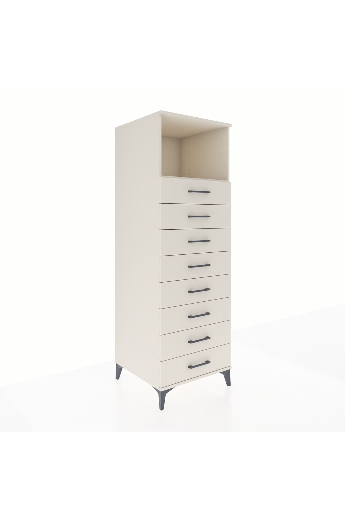 Kronos Dolap Tek Raflı 8 Çekmeceli 60x59x182 - S89M032V1C