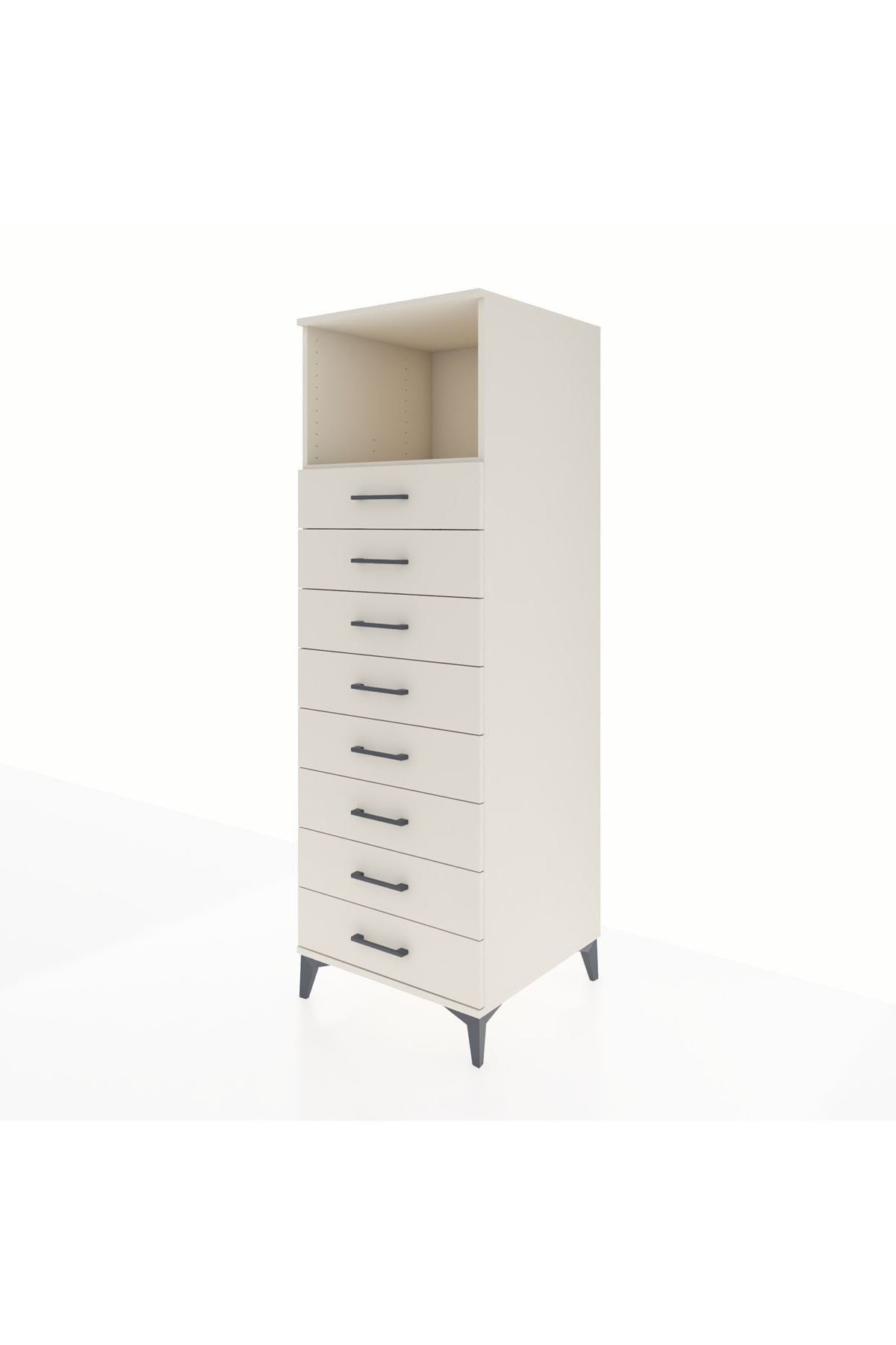 Kronos Dolap Tek Raflı 8 Çekmeceli 60x59x182 - S89M032V1C