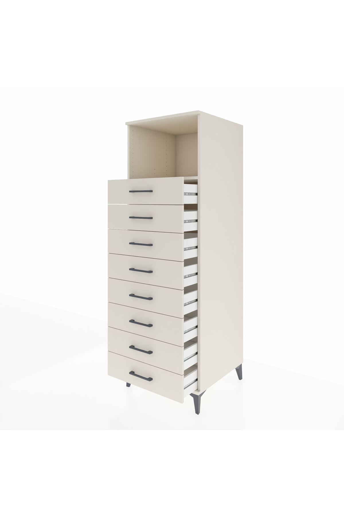 Kronos Dolap Tek Raflı 8 Çekmeceli 60x59x182 - S89M032V1C
