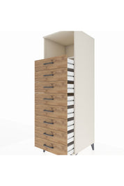 Kronos Dolap Tek Raflı 8 Çekmeceli 60x59x182 - S89M032V3C