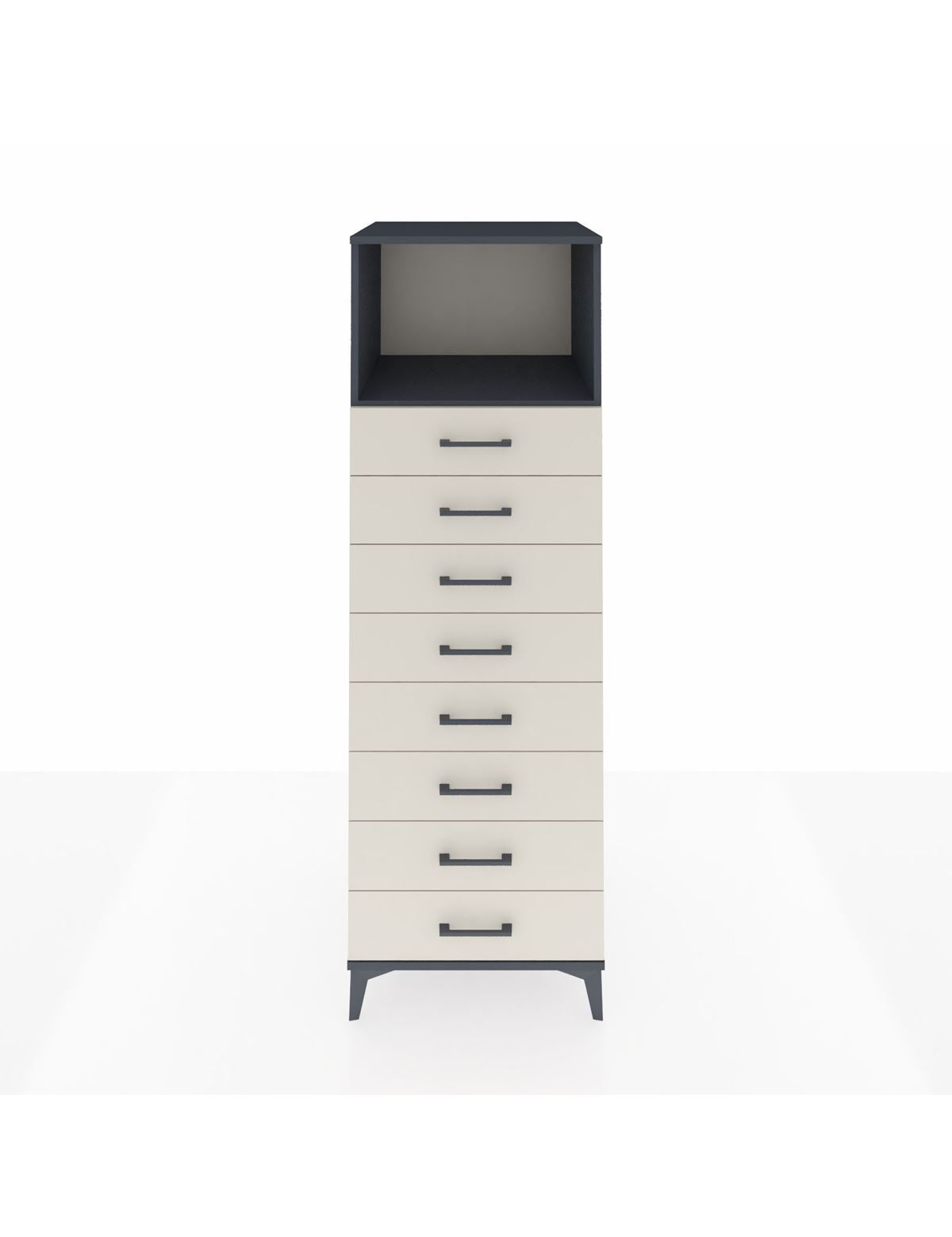 Kronos Dolap Tek Raflı 8 Çekmeceli 60x59x182 - S89M032V4C