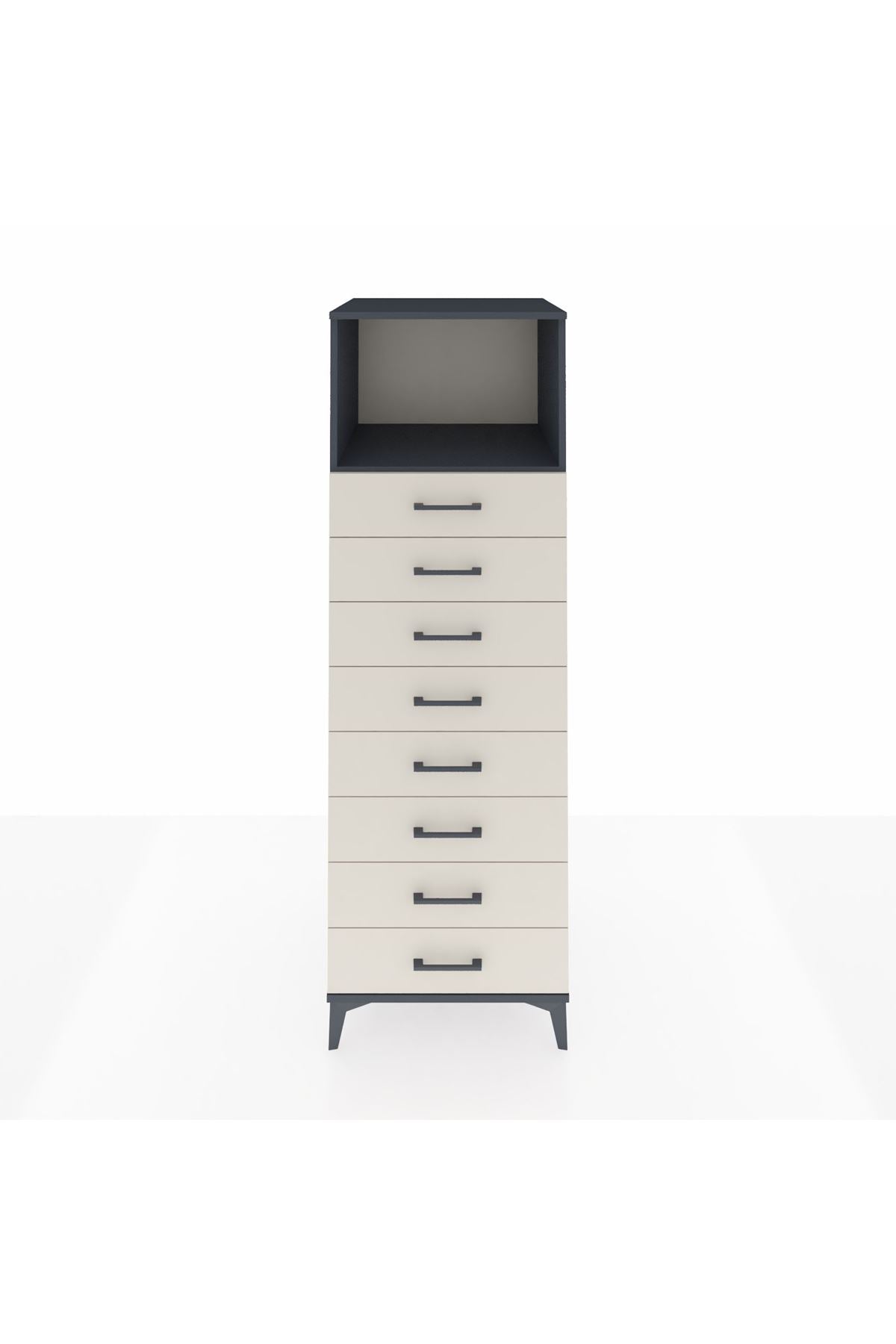 Kronos Dolap Tek Raflı 8 Çekmeceli 60x59x182 - S89M032V4C