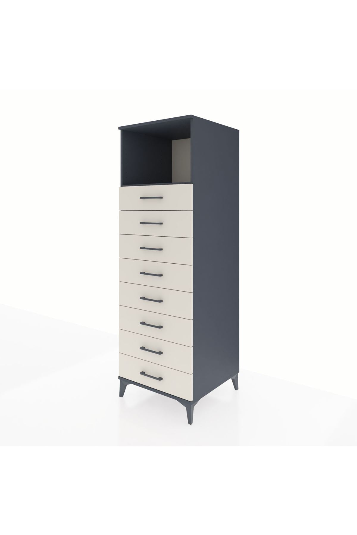 Kronos Dolap Tek Raflı 8 Çekmeceli 60x59x182 - S89M032V4C