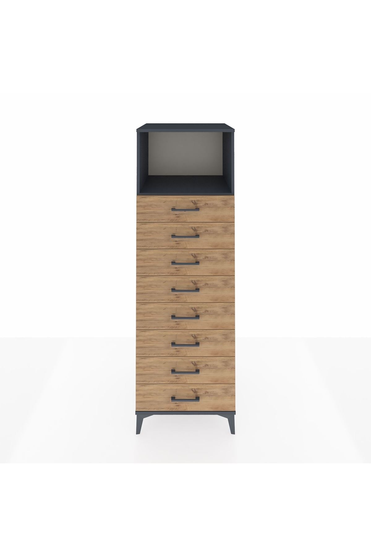 Kronos Dolap Tek Raflı 8 Çekmeceli 60x59x182 - S89M032V6C
