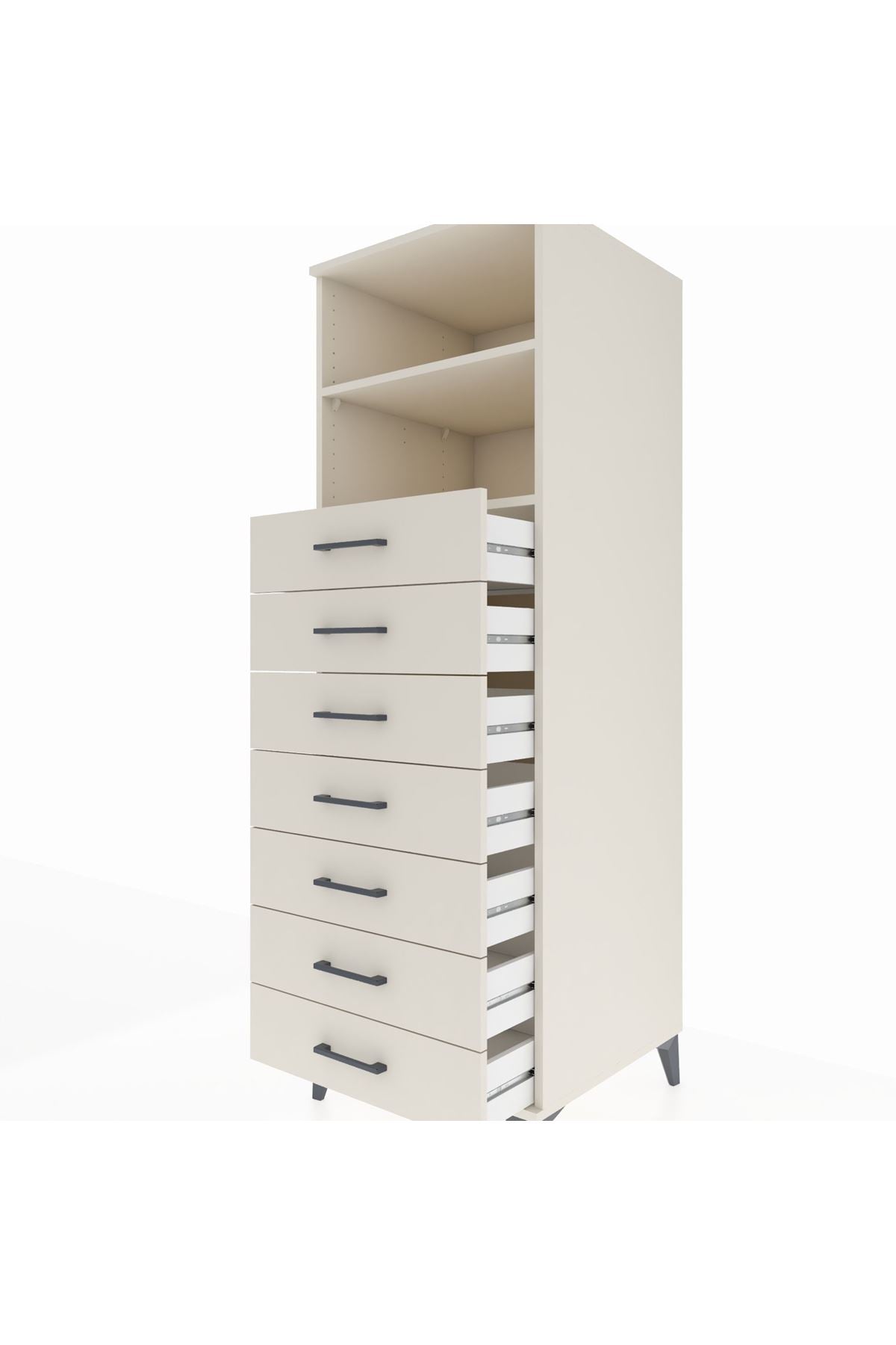 Kronos Dolap 2 Raflı 7 Çekmeceli 60x59x182 - S89M033V1C