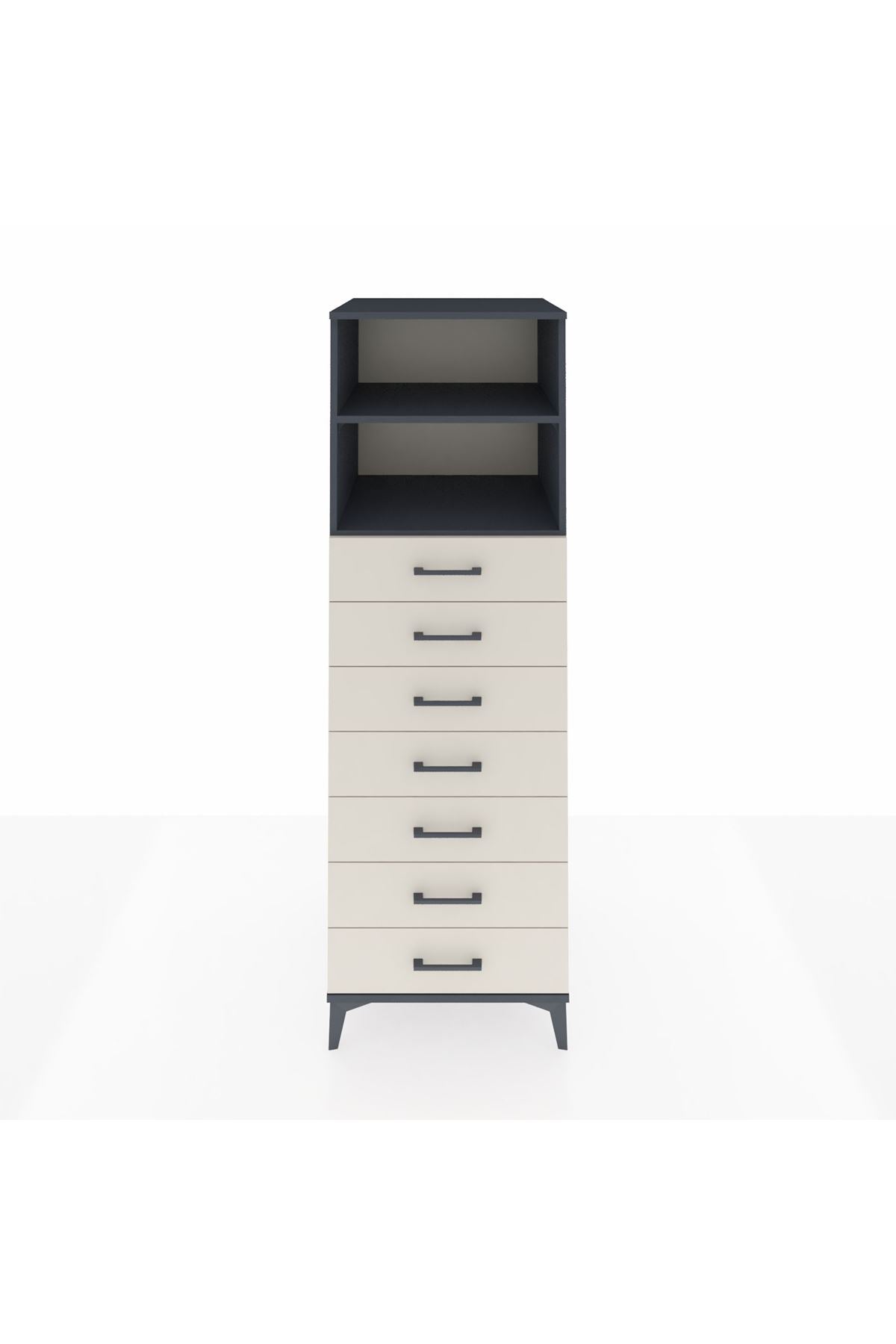 Kronos Dolap 2 Raflı 7 Çekmeceli 60x59x182 - S89M033V4C