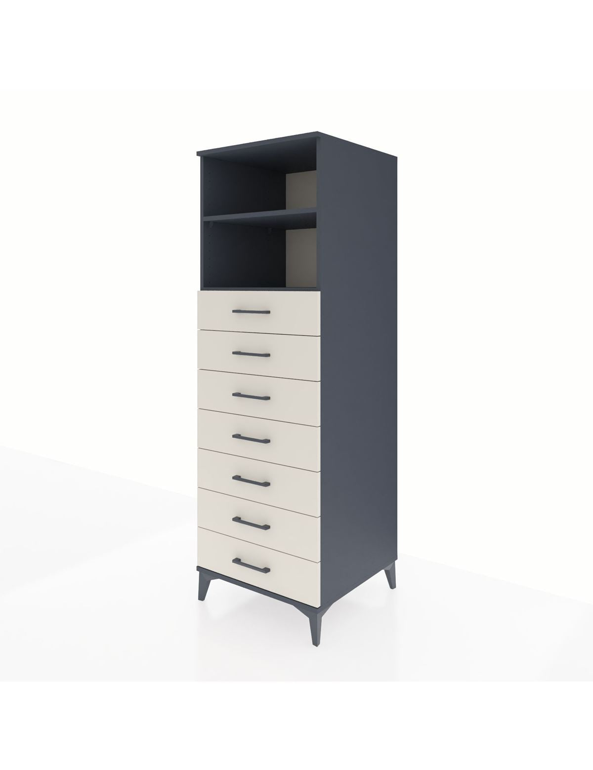 Kronos Dolap 2 Raflı 7 Çekmeceli 60x59x182 - S89M033V4C