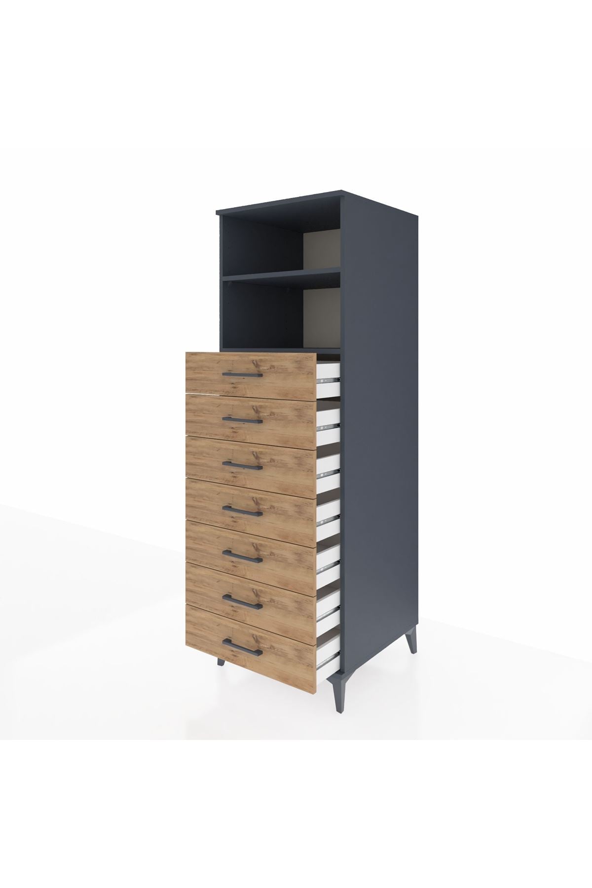 Kronos Dolap 2 Raflı 7 Çekmeceli 60x59x182 - S89M033V6C