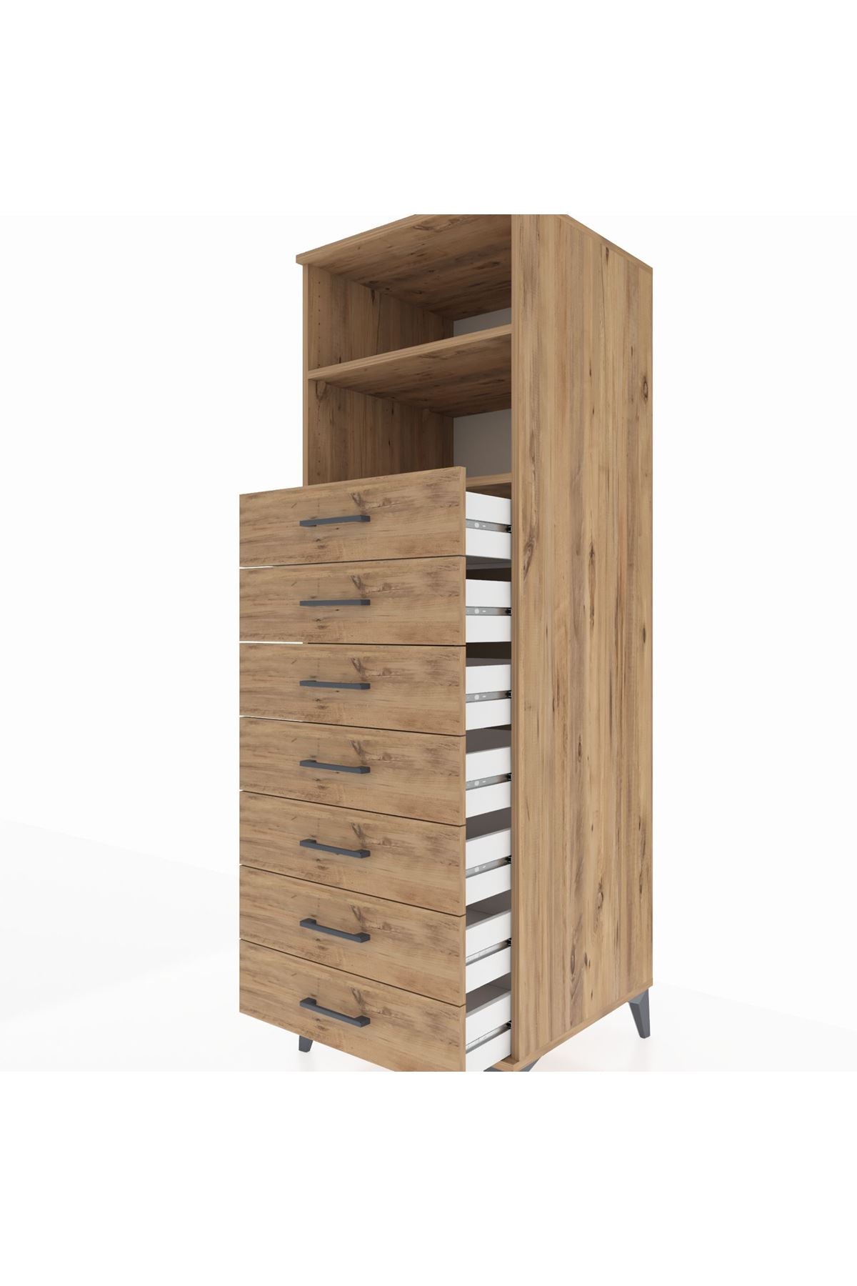 Kronos Dolap 2 Raflı 7 Çekmeceli 60x59x182 - S89M033V9C