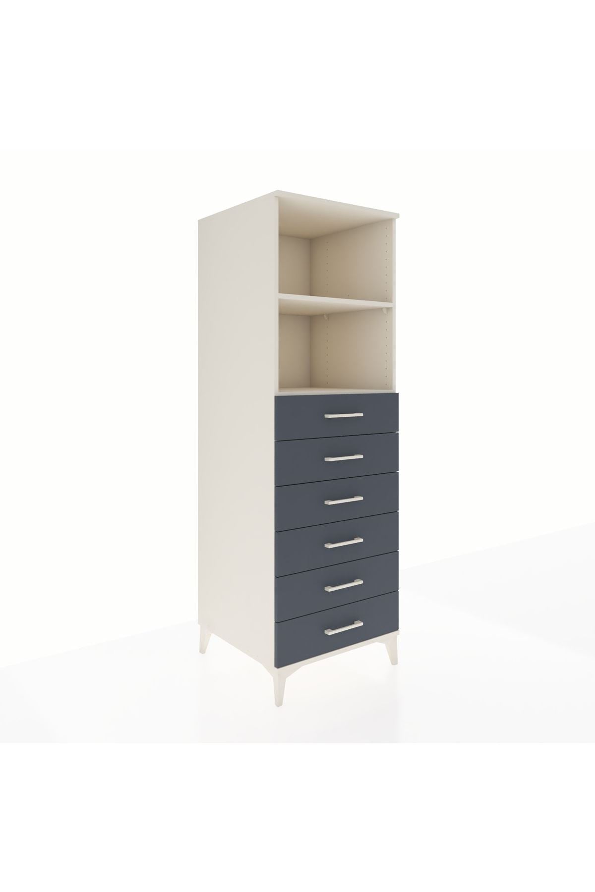 Kronos Dolap 2 Raflı 6 Çekmeceli 60x59x182 - S89M034V2C