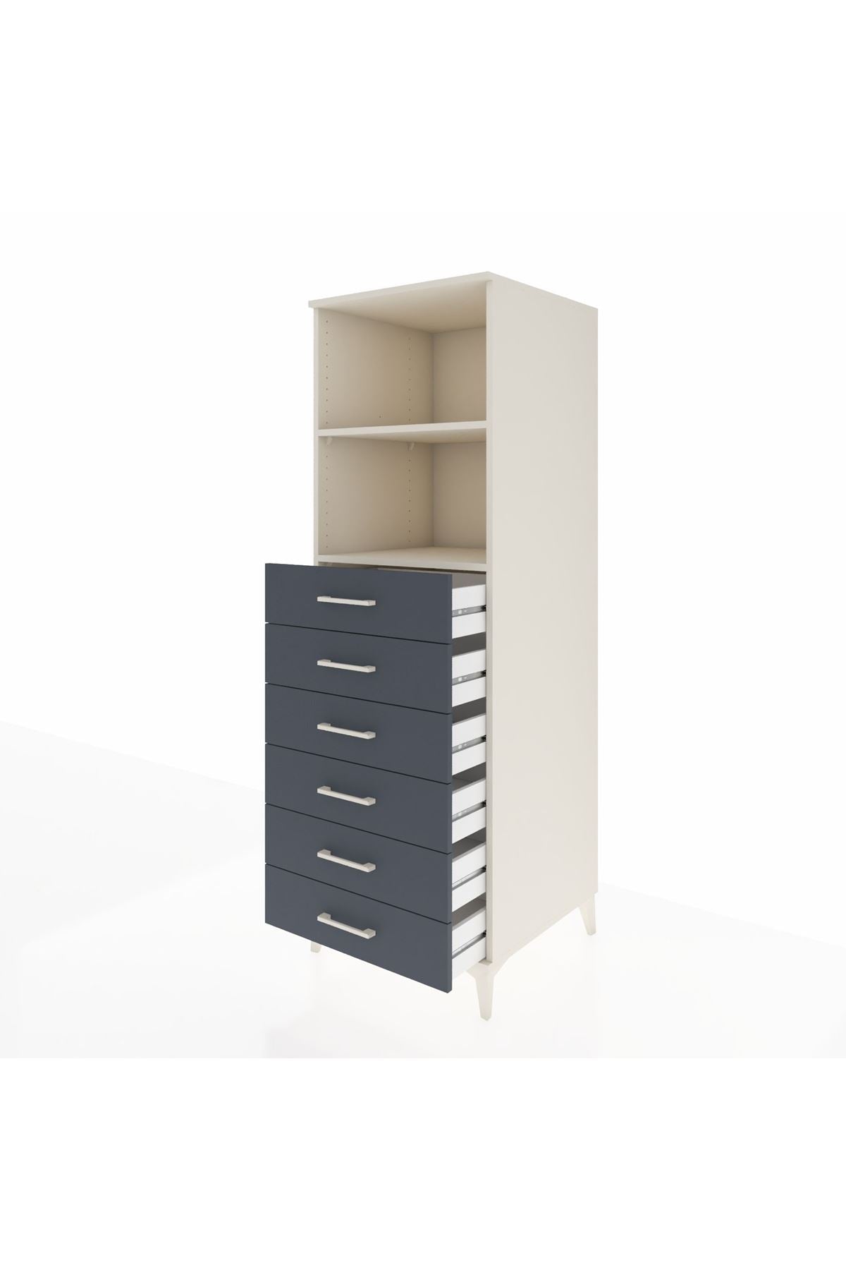Kronos Dolap 2 Raflı 6 Çekmeceli 60x59x182 - S89M034V2C