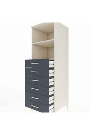 Kronos Dolap 2 Raflı 6 Çekmeceli 60x59x182 - S89M034V2C