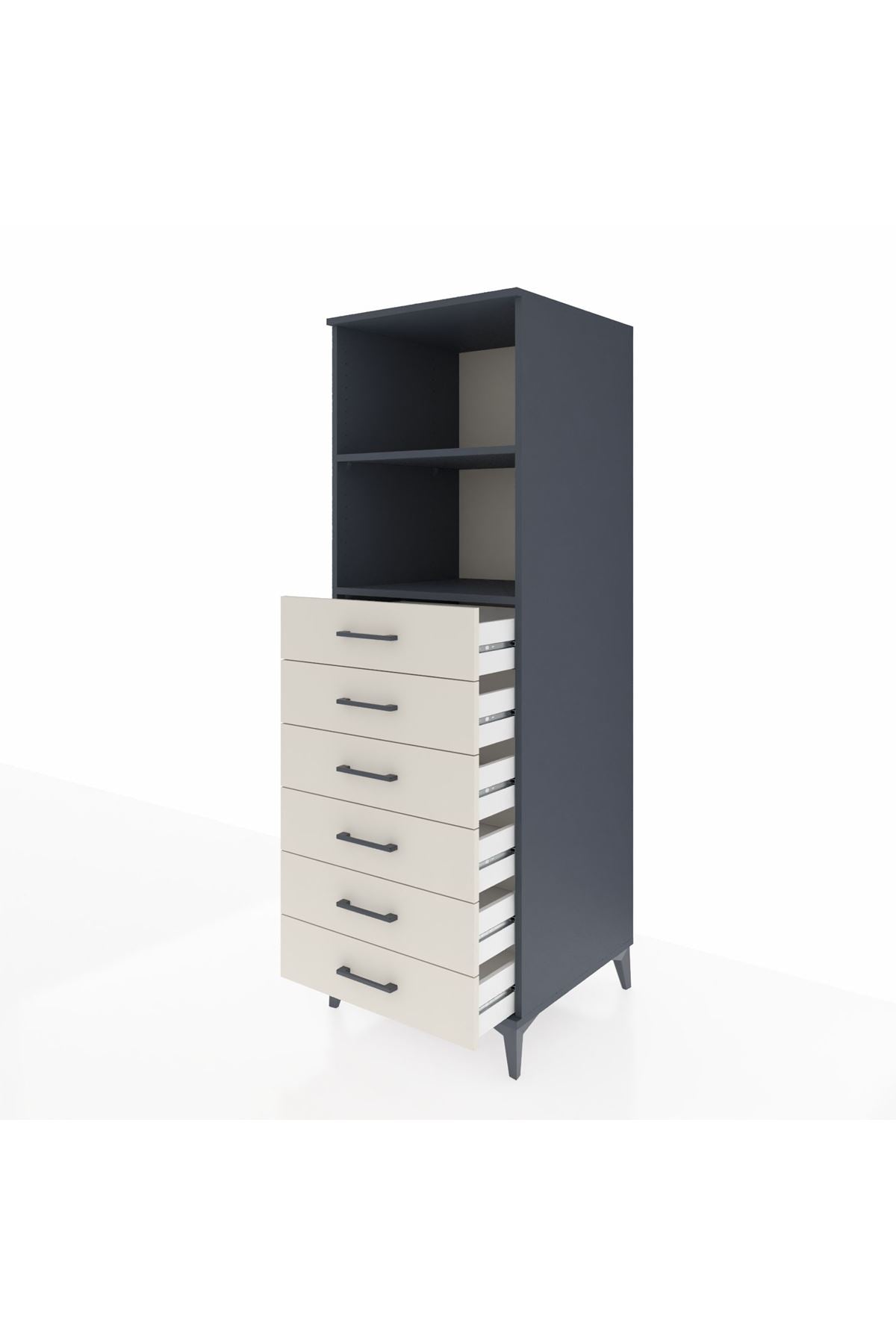 Kronos Dolap 2 Raflı 6 Çekmeceli 60x59x182 - S89M034V4C