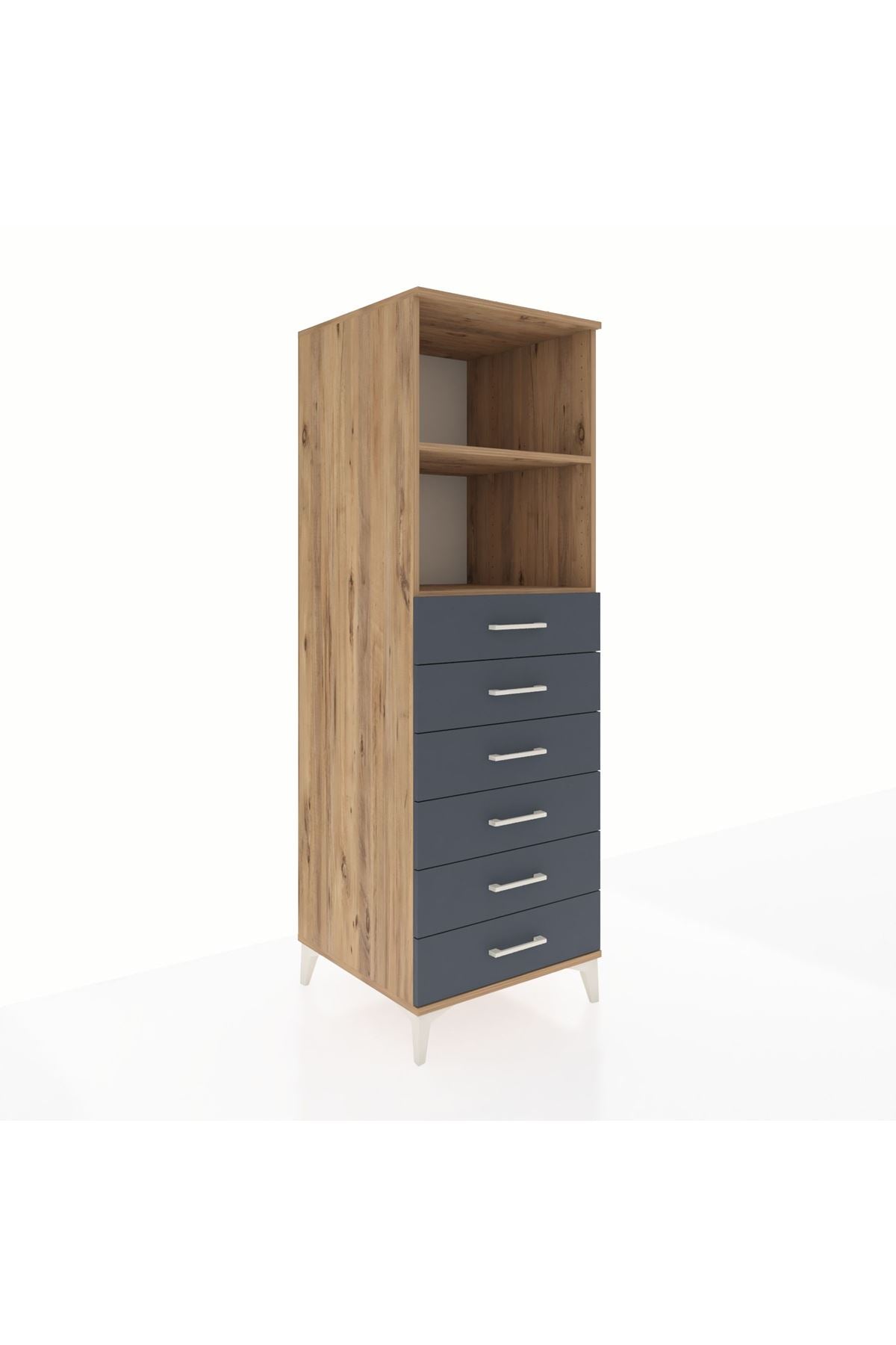 Kronos Dolap 2 Raflı 6 Çekmeceli 60x59x182 - S89M034V8C
