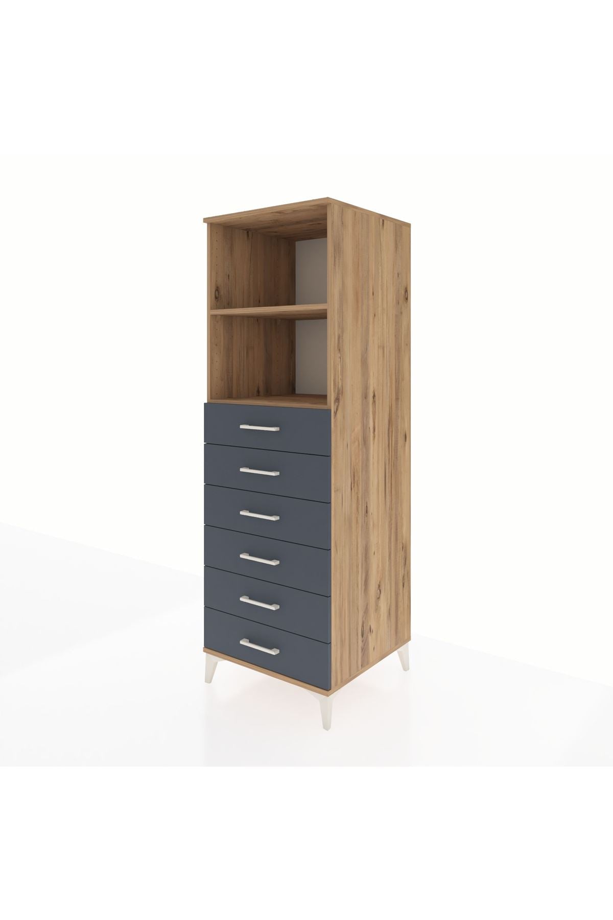 Kronos Dolap 2 Raflı 6 Çekmeceli 60x59x182 - S89M034V8C