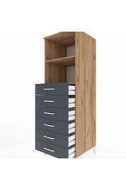 Kronos Dolap 2 Raflı 6 Çekmeceli 60x59x182 - S89M034V8C