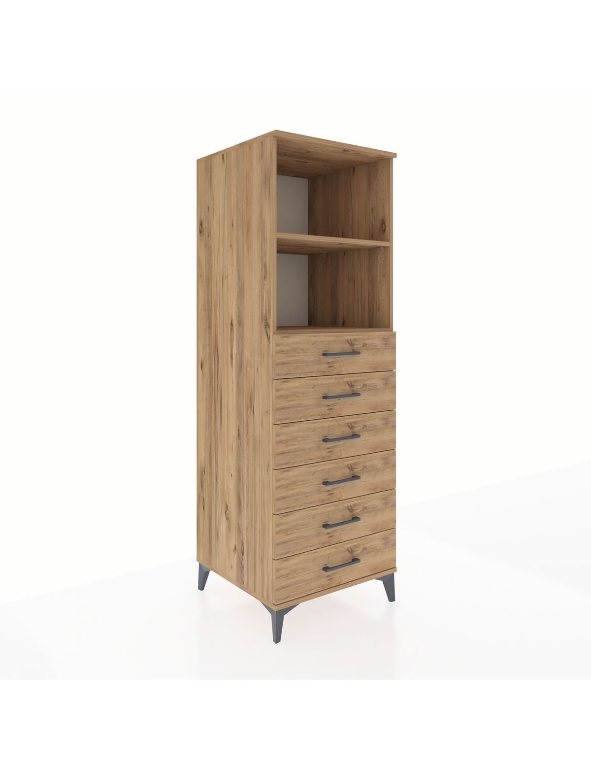 Kronos Dolap 2 Raflı 6 Çekmeceli 60x59x182 - S89M034V9C