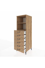 Kronos Dolap 2 Raflı 6 Çekmeceli 60x59x182 - S89M034V9C