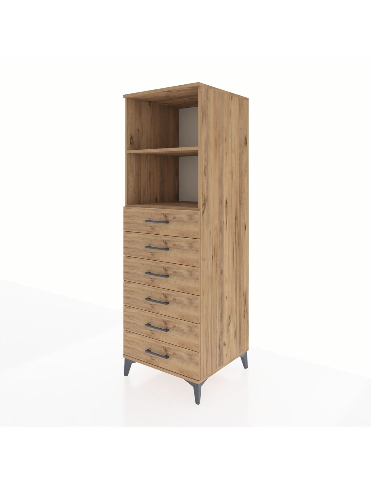 Kronos Dolap 2 Raflı 6 Çekmeceli 60x59x182 - S89M034V9C
