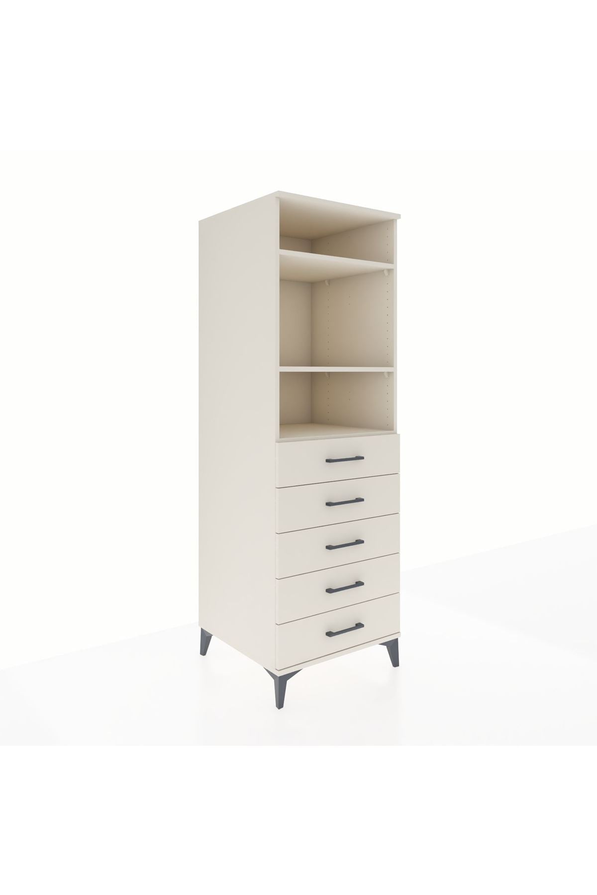 Kronos Dolap 3 Raflı 5 Çekmeceli 60x59x182 - S89M035V1C