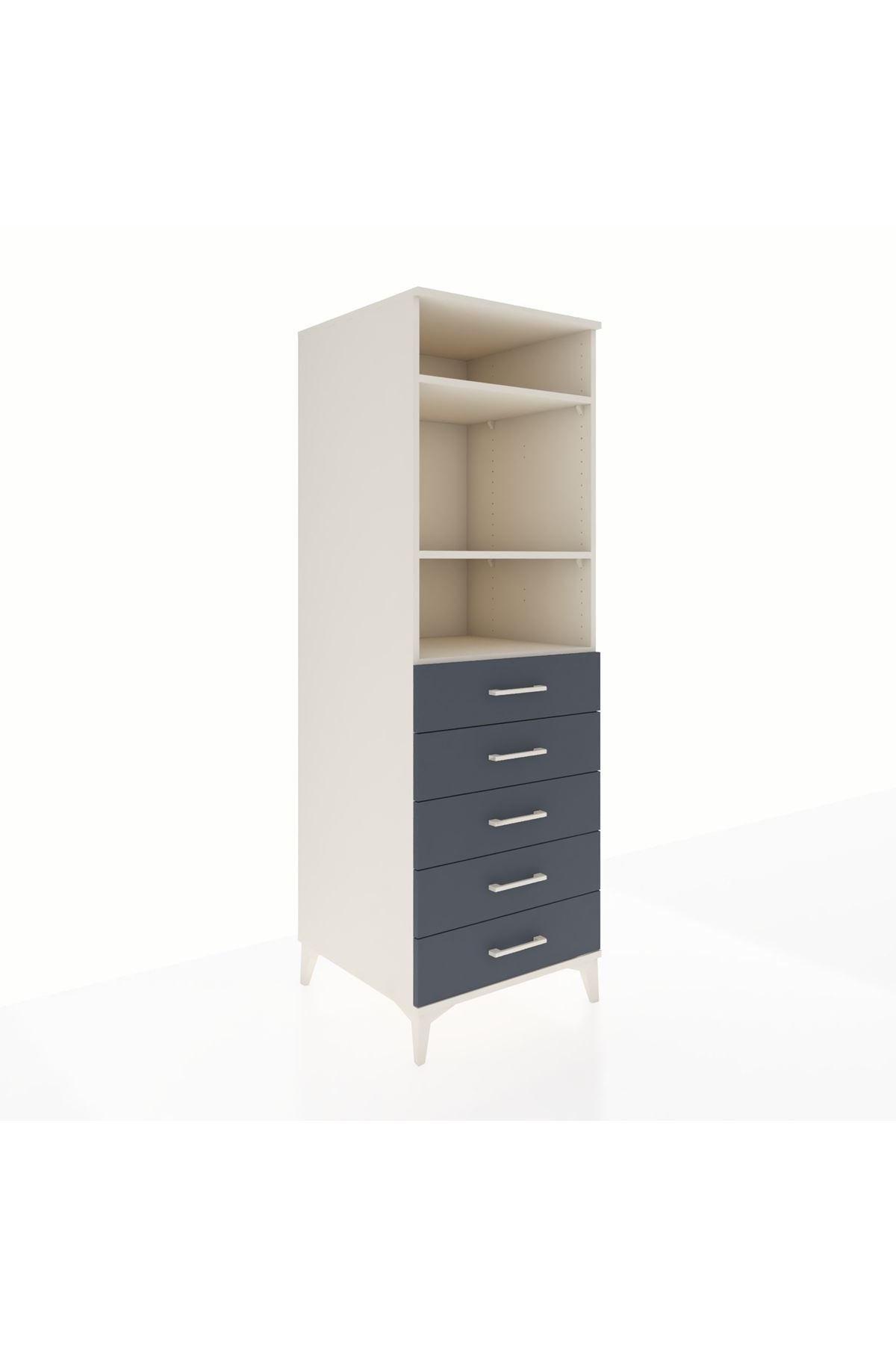 Kronos Dolap 3 Raflı 5 Çekmeceli 60x59x182 - S89M035V2C