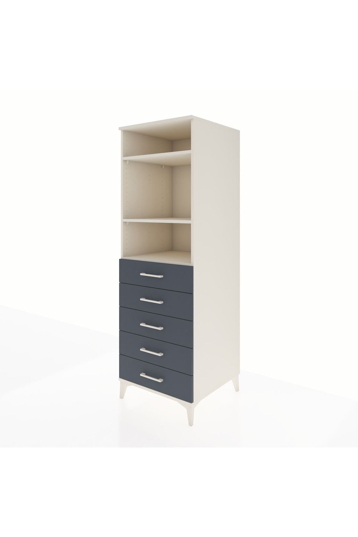 Kronos Dolap 3 Raflı 5 Çekmeceli 60x59x182 - S89M035V2C
