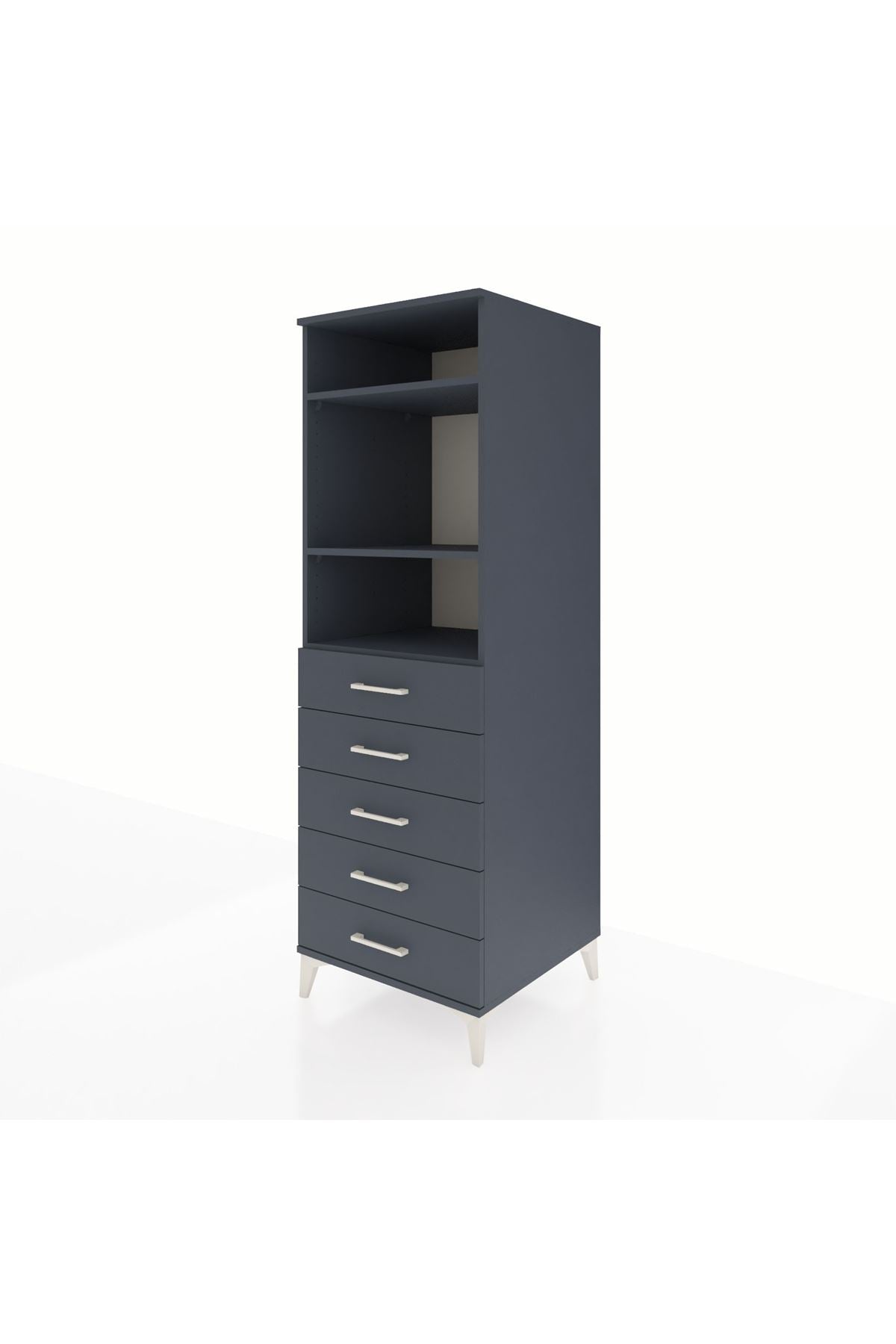 Kronos Dolap 3 Raflı 5 Çekmeceli 60x59x182 - S89M035V5C