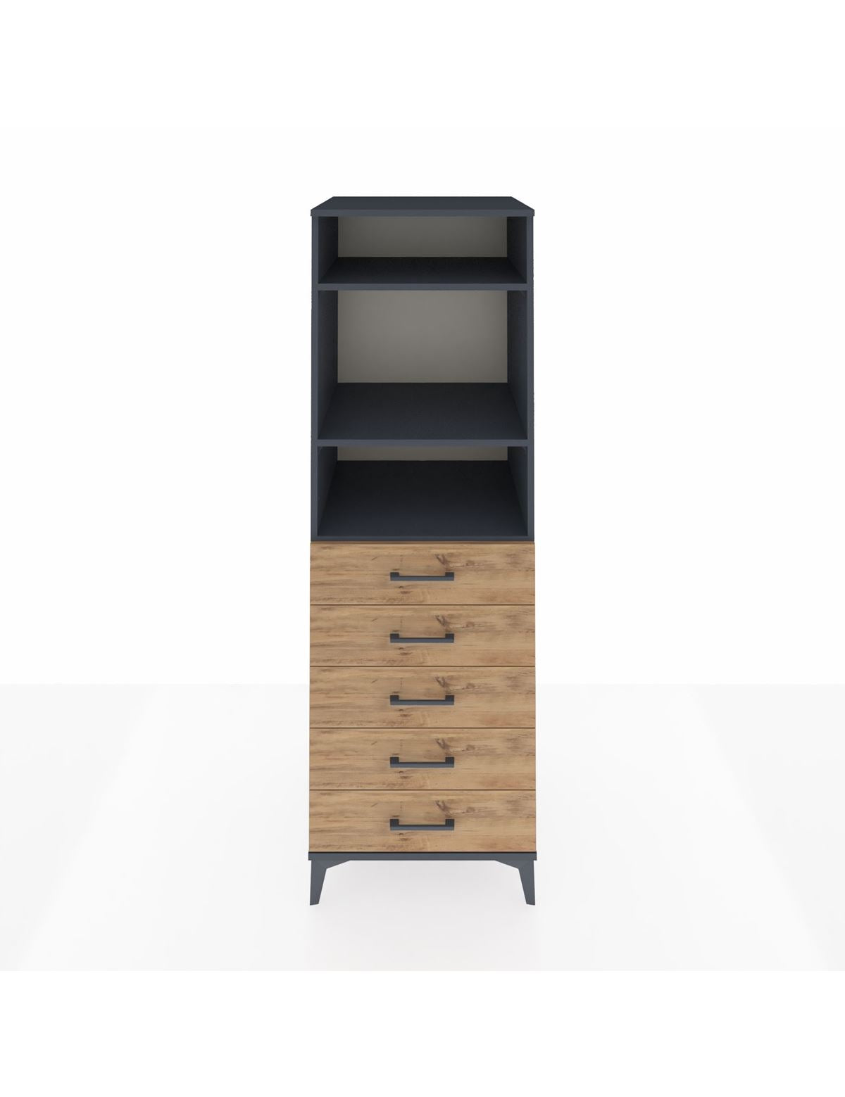 Kronos Dolap 3 Raflı 5 Çekmeceli 60x59x182 - S89M035V6C