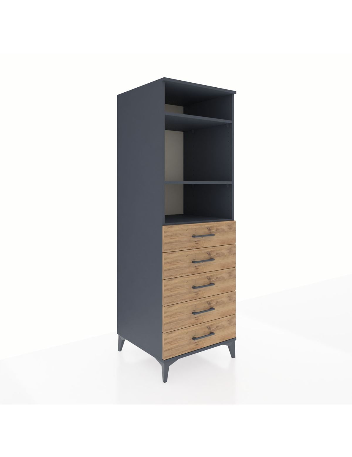 Kronos Dolap 3 Raflı 5 Çekmeceli 60x59x182 - S89M035V6C
