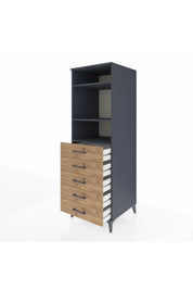 Kronos Dolap 3 Raflı 5 Çekmeceli 60x59x182 - S89M035V6C