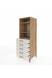 Kronos Dolap 3 Raflı 5 Çekmeceli 60x59x182 - S89M035V7C