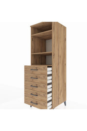 Kronos Dolap 3 Raflı 5 Çekmeceli 60x59x182 - S89M035V9C