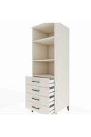 Kronos Dolap 3 Raflı 4 Çekmeceli 60x59x182 - S89M036V1C