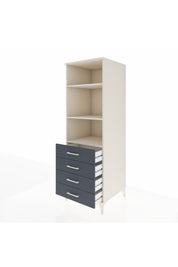 Kronos Dolap 3 Raflı 4 Çekmeceli 60x59x182 - S89M036V2C