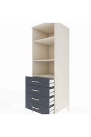 Kronos Dolap 3 Raflı 4 Çekmeceli 60x59x182 - S89M036V2C