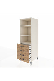 Kronos Dolap 3 Raflı 4 Çekmeceli 60x59x182 - S89M036V3C