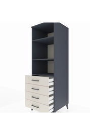Kronos Dolap 3 Raflı 4 Çekmeceli 60x59x182 - S89M036V4C
