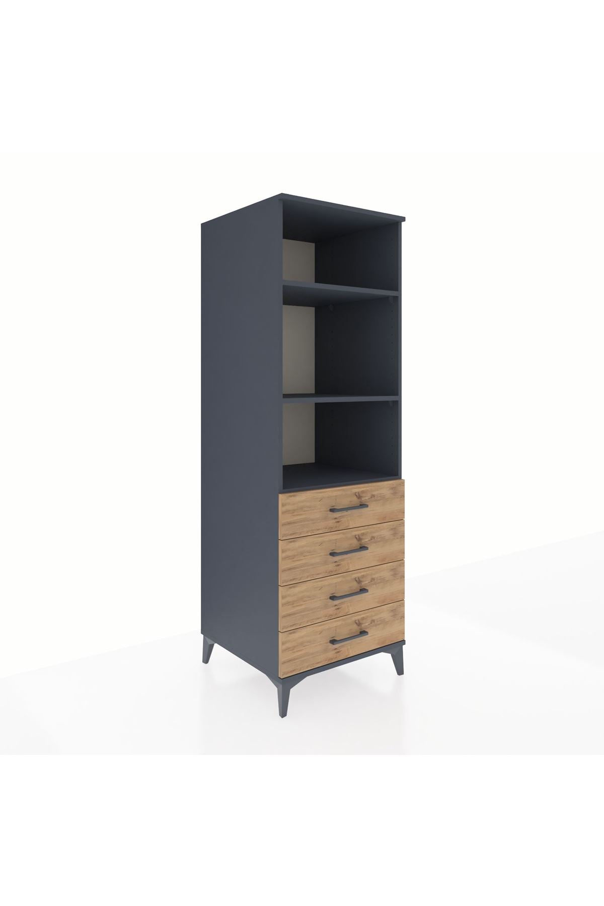 Kronos Dolap 3 Raflı 4 Çekmeceli 60x59x182 - S89M036V6C