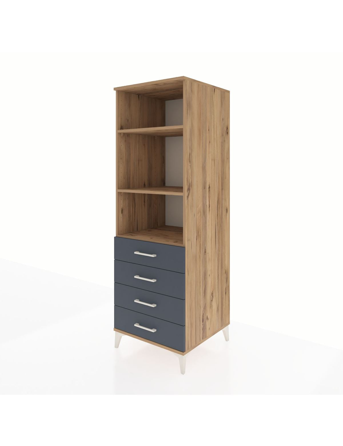 Kronos Dolap 3 Raflı 4 Çekmeceli 60x59x182 - S89M036V8C