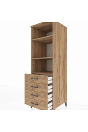 Kronos Dolap 3 Raflı 4 Çekmeceli 60x59x182 - S89M036V9C