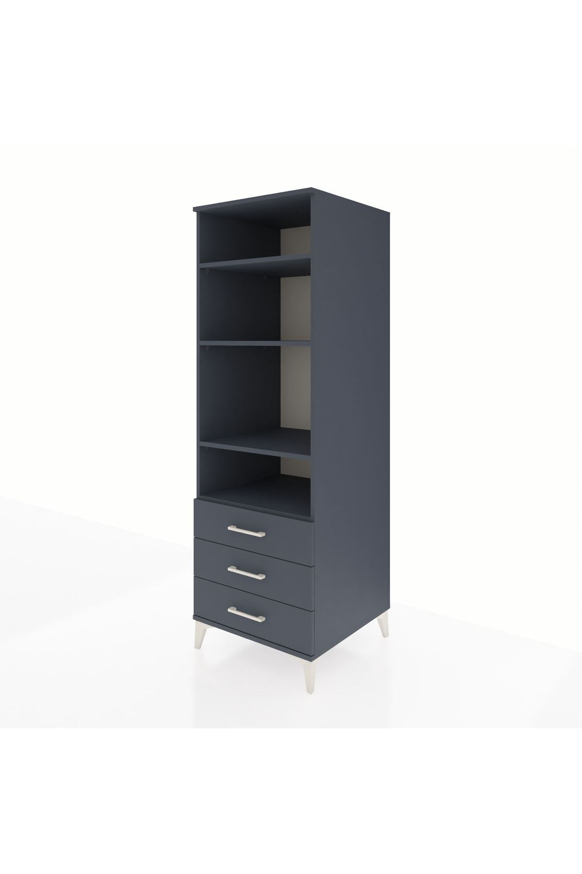 Kronos Dolap 4 Raflı 3 Çekmeceli 60x59x182 - S89M037V5C
