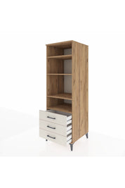 Kronos Dolap 4 Raflı 3 Çekmeceli 60x59x182 - S89M037V7C