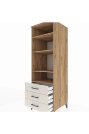 Kronos Dolap 4 Raflı 3 Çekmeceli 60x59x182 - S89M037V7C