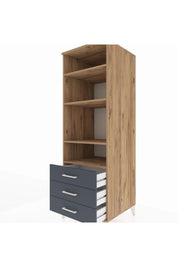 Kronos Dolap 4 Raflı 3 Çekmeceli 60x59x182 - S89M037V8C