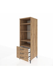 Kronos Dolap 4 Raflı 3 Çekmeceli 60x59x182 - S89M037V9C