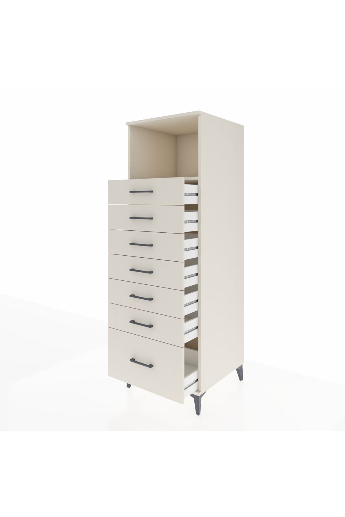 Kronos Dolap Tek Raflı 7 Çekmeceli 60x59x182 - S89M038V1C